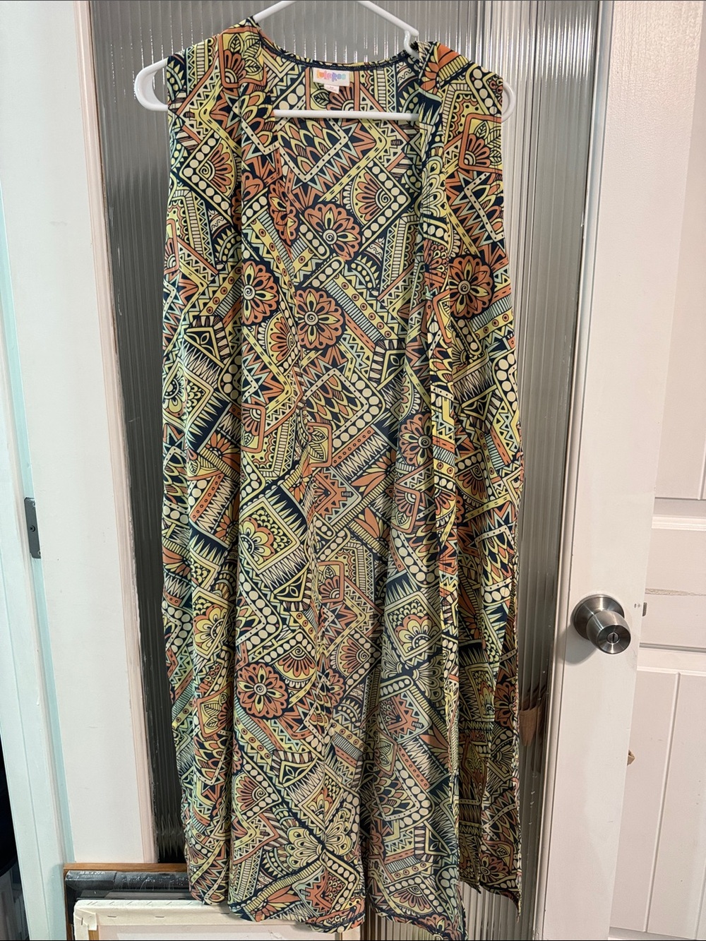 LuLaRoe Multi-Color Geometric Floral Print Cardigan
